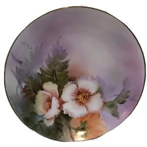 Noritake Floral Plate with Purple and Pink Accents